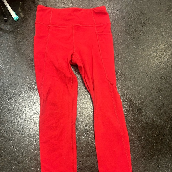 Athleta Bold Red Kids Leggings - Picture 1 of 3